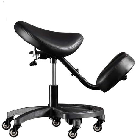 SFKLYU Ergonomischer Kniestuhl Verstellbarer Sitzhocker Meditationsstuhl für Zuhause und Büro mit Bremse und Leichtgängigen Rollen