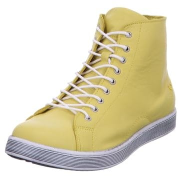 Andrea Conti Damen High Top Sneaker, gelbgrün, 36 EU