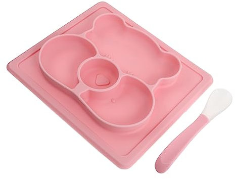 KOMBIUDA Plato De Alimentación Con Dibujos Animados Plato Con Ventosa Vajilla De Succión