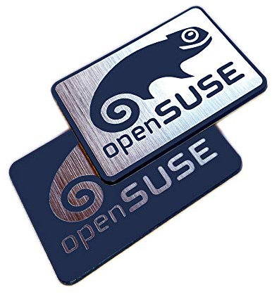 Open Suse Linux Aufkleber-Set (2 Stück) – Linux Chrome Reflective Serie