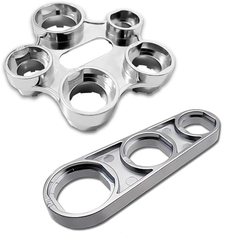 2 Stück Luftsprudler Montageschlüssel, 10 Größen Universal Strahlregler Serviceschlüssel M16 M18 M20 M22 M24 M28 Wasserhahn Sieb Belüfter Schlüssel Werkzeug (3/5 Hole)