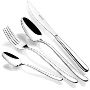 BRA Set 24 Cubiertos con Cuchillo Chuletero Napoli