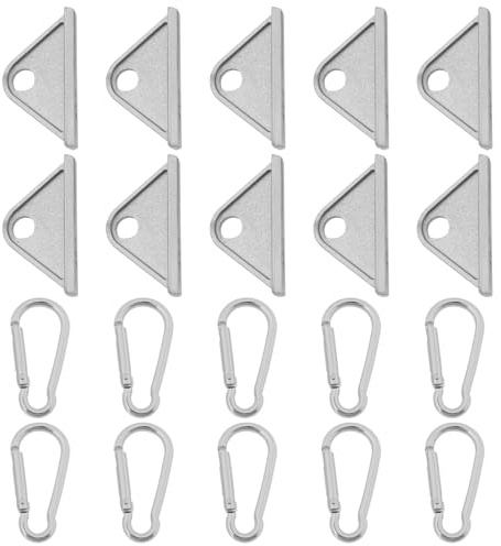 eMagTech 10 Stück 2020 Serie Schiebe-Aktivitätshaken, geeignet für 6 mm T-Nut, Aluminium-Extrusionsprofil für Bau, Router, 3D-Drucker, Roboter (52 x 27,2 x 9,8 mm)