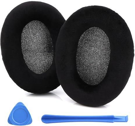 Ersatz-Ohrpolster für Sennheise GSP 300/301/ 302/303/ 350/370 Kopfhörer, Ohrpolster mit weichem Memory-Schaum und Proteinleder, Kopfhörer Pads Ersatz mit hochdichter Geräuschisolierung(Schwarz)