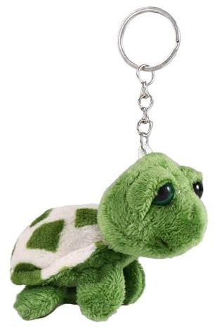 Nlinlin Grüner Mini-Meerestiere, Schildkrötenpuppe, Schlüsselanhänger, Geschenk, Plüsch-Schlüsselanhänger, Cartoon-Taschenanhänger, Auto-Tier-Schlüsselanhänger, Dekoration, Plüsch-Schlüsselanhänger