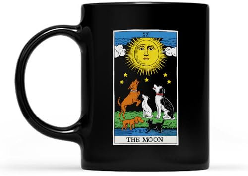 Keramik Tasse 330Ml, Mond-Tarotkarte Reiten Modern Tassendruck Lustig Kaffeetassen Für Kollegin Arbeit Muttertag