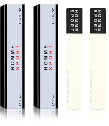 NAINA Herrenparfums Set Homme Sport 2x 33ml – Parfums für Männer – Parfümfläschchen Spray, Eau de Parfum – Inspiriertes Herren Parfüm - Einzigartige Düfte - Herrendüfte Satz mit zwei 33ml