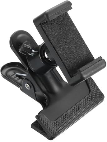 PATIKIL 2Pack Clip Clamp Phone Holder, Testa A Sfera Regolabile A 360 Gradi Con Supporto Per Smartphone Da 4-7 Per Live Streaming Visualizzazione Lezioni, Nero