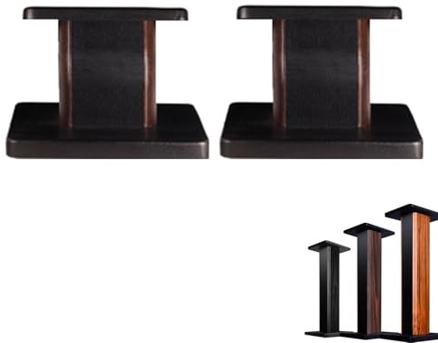 qodxcrfv Soporte Altavoz Pie 15cm - Pies para Altavoces Madera Maciza, Antideslizante Home Cinema/Bookshelf/HiFi, Estable con Base Anti-Caída