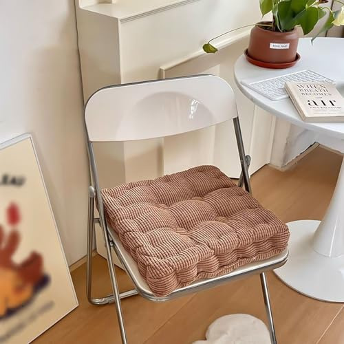 BohrenCL 2er Set Sitzkissen Outdoor, Stuhlkissen, 100% Baumwolle Dicke Sitzpolster, Bodenkissen für Gartenstuhl, Küche oder Esszimmer, Indoor und Outdoor 40x40cm