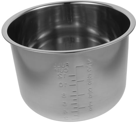Cabilock Cubeta Olla Eléctrica de Acero Inoxidable Interior Antiadherente de Repuesto Multiuso para Cocedor Arroz Portátil Compatible con Olla Arrocera Doméstica