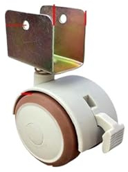 4 sets of casters, solid wood universal wheels, flip-up P-type plywood, rod screws, rubber coating(Splint-22mm)
