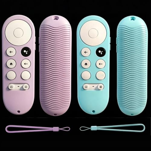 [Paquete de 2] Funda para mando a distancia compatible con Chromecast 2020 con control remoto de voz Google TV