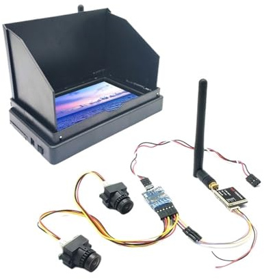 5.8G 48CH 4.3 Inch FPV Monitor 480 * 272px And Channel Dual Video Camera 600mW Transmitter,Compatible For RC Car Plane(FPV set and monitor)