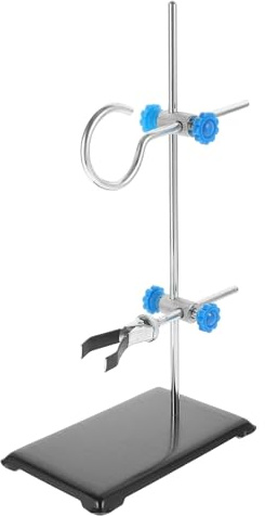 HOMOBABE Retort Stand, Support Stands Platform for Laboratory, Portable Mini Iron Frame, 30cm, Sturdy Rust-proof, Easy to Assemble and Disassemble for Lab Use Style