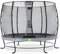 EXIT Toys Elegant Rundes Trampolin - ø305cm - Extra starker und Stabiler Rahmen - Mit Economy Sicherheitsnetz & Fußschutzsystem - Rostfrei - Wasserbeständig - Einfache Montage - Grau