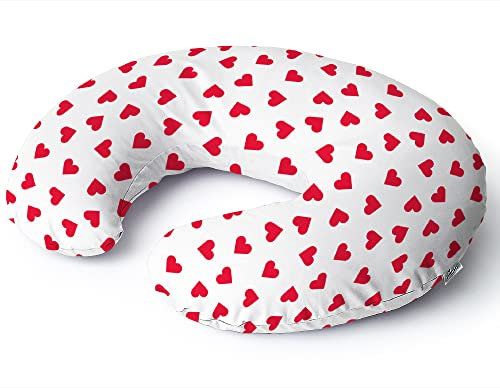 Niimo Stillkissen Stillkissenbezug aus 100% Baumwolle - Kleines Stillkissen für Baby, Stillhörnchen Baby, Stillkissen Waschbar & Atmungsaktiv, Stillkissen Baby (15.5 cm x 39 cm)