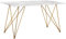 Stylischer Esstisch 140 x 80 cm Marmoroptik/gold Kenton