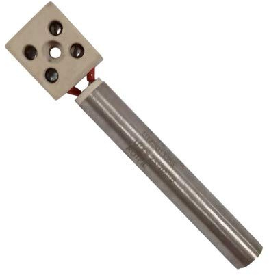 Candeletta, Resistenza accensione con morsetto ceramico L. 80 mm Diam. 12,5 mm, 250 Watt. per stufe ARCE, EUROFIAMMA caldaie, bruciatori