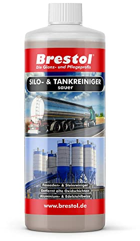 BRESTOL® Silo- & Tankreiniger sauer 1 Liter Konzentrat - Beize Edelstahlbeize Aluminiumbeize Fassadenreiniger Steinreiniger Aluminium Aktivator