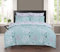 Indus Textiles 100% Pure Cotton Reversible Patterned Duvet Cover Sets (Blossom Duckegg, Double)