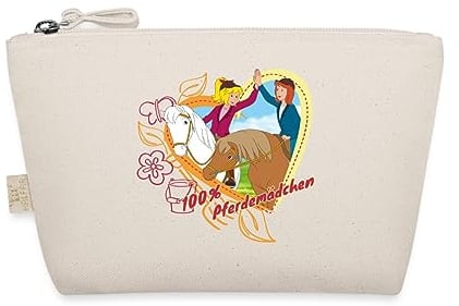Spreadshirt Bibi Und Tina Pferdemädchen Herz Täschchen, One size, Natur