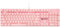 Mecool Tastiera meccanica da gioco cablata tastiera retroilluminata bianca interruttori rossi full size 104 tasti layout US - rosa