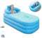 GCHH Tragbare Aufblasbare Badewanne, PVC-Klappbare Aufblasbare Badewanne Für Erwachsene, Einweichbadewanne Home SPA Badewanne Mit Pedal Luftpumpe, Blaublue-160×84×75cm