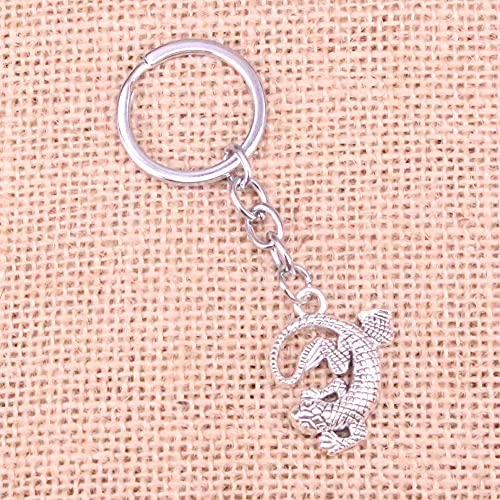 ZOJK 20 Stücke 31 X 24 Mm Gecko Eidechse Anhänger DIY Männer Auto Schlüsselanhänger Ring Halter Schlüsselanhänger Souvenir Schmuck Geschenk