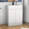MYB Freestanding 500mm Vanity Unit with Basin for Bathroom Toilet 2 Doors Soft Closing Cabinet White