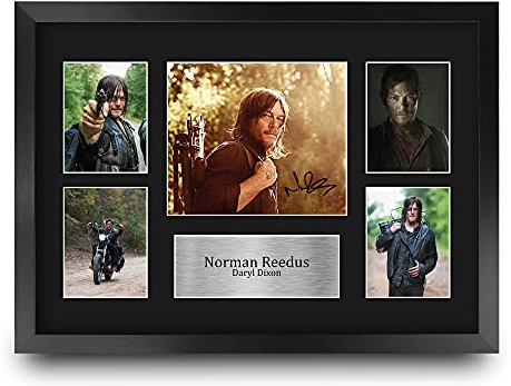 HWC Trading FR A3 Norman Reedus Walking Dead Daryl Geschenke Gedruckt Signiert Autogramm Bild Für Fernsehshow Fans - A3 Framed