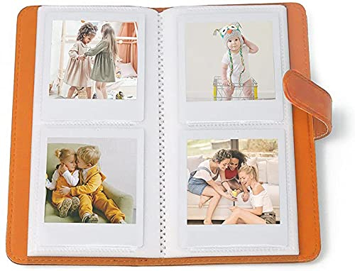Premium-PU-Leder-Fotoalbum für Fujifilm Instax Square SQ6, 80 Taschen, für Instax Square SQ1/SQ10/SQ20/SQ6 und Share SP-3 Polaroid-Drucker, Orange