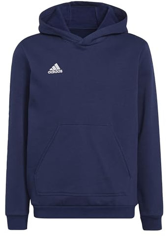 adidas Entrada 22 Sweat Hoodie, Felpa con Cappuccio Unisex-Bambini, Team Navy Blue 2, 7-8 Years