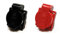 8 Stück/Einbausteckdose Schuko Steckdose 16A mit IP54 / + Flansch Dichtung (4x Schwarz / 4x Rot)
