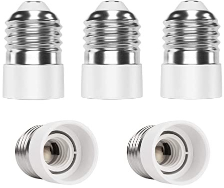 Hsthe Sea 5X E27 to E14 Socket Converter, Adapter Converter, Lamp Base, Lamp Socket Adapter, Lamp Adaptor for LED Lamps and Bulbs and CFL Lamps