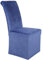Homaxy Samt Stuhlhussen, lang Stretch Esszimmerstuhl Hussen Plüsch Waschbarer Abnehmbarer Stuhlbezug (Marine Blau, 2er Set)