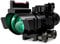 ToopMount 4x32 Zielfernrohr Dot Sight Rot Grün Blau 3 Farben Absehen 3 Level Fit 20mm Picatinny/Weaver Rail mit Duble Side Rails Fiber Iron Sight