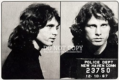 Jim Morrison Mugshot Photograph 11 X 17 - Incredible 1967 Mug Shot Portrait - Arrested New Haven, Connecticut - The Doors - Rare Photo - Poster Art Print