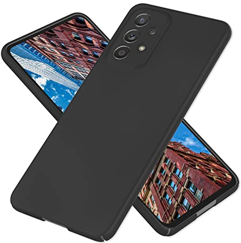 NALIA Ultra Slim Hardcase für Samsung Galaxy A53 - Anti-Fingerabdruck & 0.5mm Dünn - PUREFIT (Matt & Leicht) - Marke aus Berlin, Farbe:Schwarz
