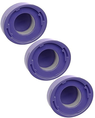 vhbw 3X Staubsaugerfilter kompatibel mit Dyson DC58 Animal, DC58, DC58 Animal Complete, DC59 Staubsauger - HEPA-Nachmotor-Filter Weiß Lila