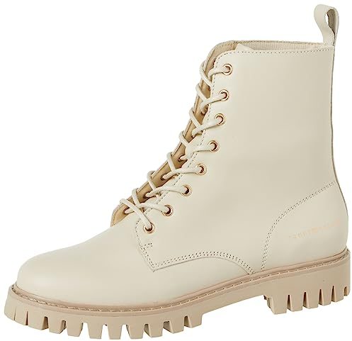 Tommy Hilfiger Damen Stiefel Lace Boot Stiefeletten, Beige (Light Sandalwood), 36