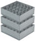 DIMJ 3 Pack Drawer Organisers 24 Cells Sock Organiser Foldable Underwear Drawer Organiser Fabric Drawer Divider Storage Boxes for Socks, Belts, Grey