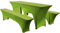 Elastisch Biertischhussen Bierbank-Auflage & Tischdecke Für 50 cm or 70 cm Table Width 3 TLG-Set Breite Bierzeltgarnitur Stretch Hussen Für Festzeltgarnituren Bierbank Hussen (50 cm,Green -1)