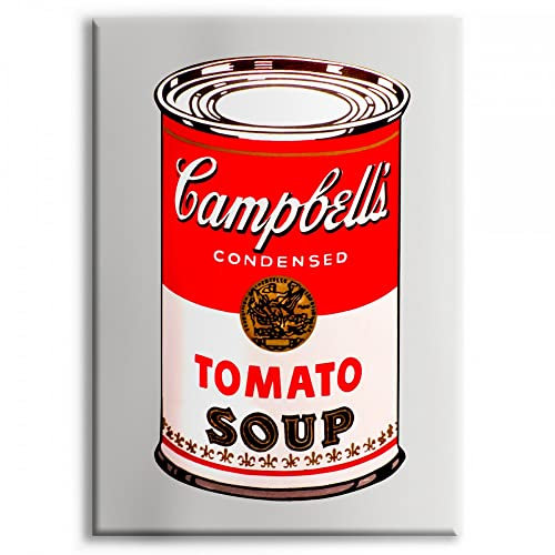 Leinwandbild CampBELLS TOMATO SOUP - mit Holzrahmen für Möbel 100 x 140 cm