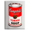 Leinwandbild CampBELLS TOMATO SOUP - mit Holzrahmen für Möbel 100 x 140 cm