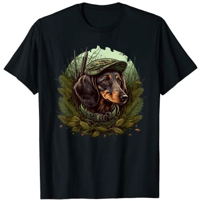 Dackeljäger auf Dackel Spiel Jagd T-Shirt