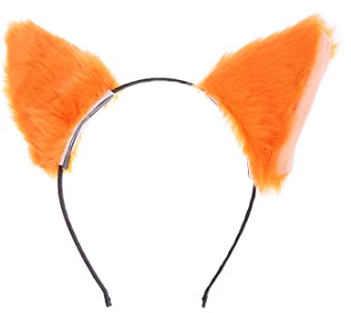 Beatifufu Plüsch-halloween-stirnband Ohr Haarreifen Katzenohren Haarband Für Party Plüschohren Stirnband Fuchs Flauschige Stirnbänder Für Frauen Halloween Headband Behaart Mädchen