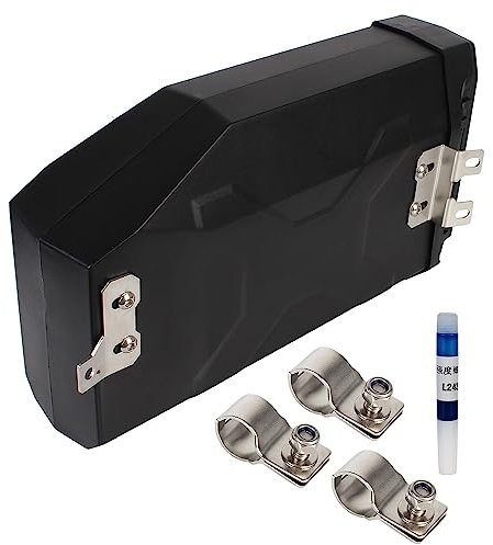 NOPNOG Caja de herramientas negra para motocicleta con 2 llaves, caja de herramientas de 5 litros, para soporte lateral izquierdo y derecho, para BMW R1200GS R1250GS F850GS F750GS (para izquierda)