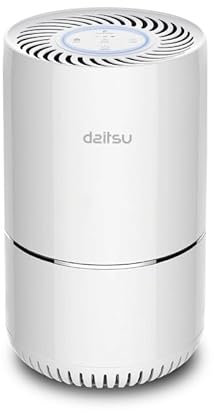 Daitsu - Purificador de Aire Daitsu Holly CADR 65 | Purificador de Aire Eficiente | Diseño Innovador 360 Grados | 5 Velocidades de Filtración | Control por Smartphone