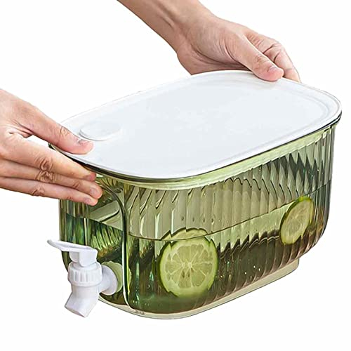 Dispensador De Agua Nevera - Garrafa Con Grifo - Dispensador De Bidon Agua Fria - Dispensador De Bebidas - Jarra Para Nevera - Enfriador De Bebidas - Dispensador De Leche